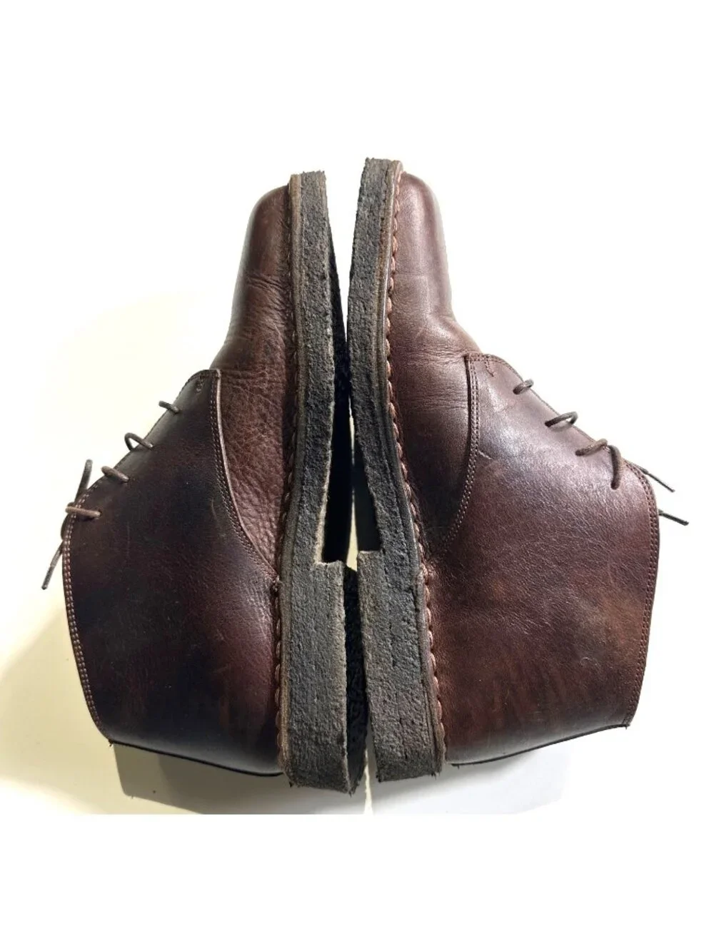 Timberland Mens Leather Chukka Boots Size 8M Brown Made In Italy